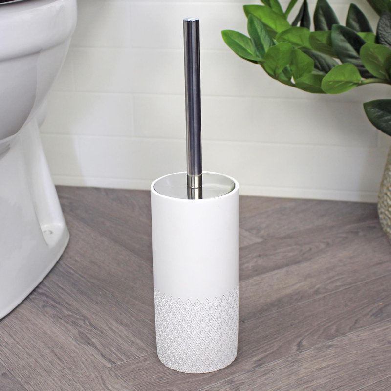 Chantilly White Free-Standing Toilet Brush & Holder
