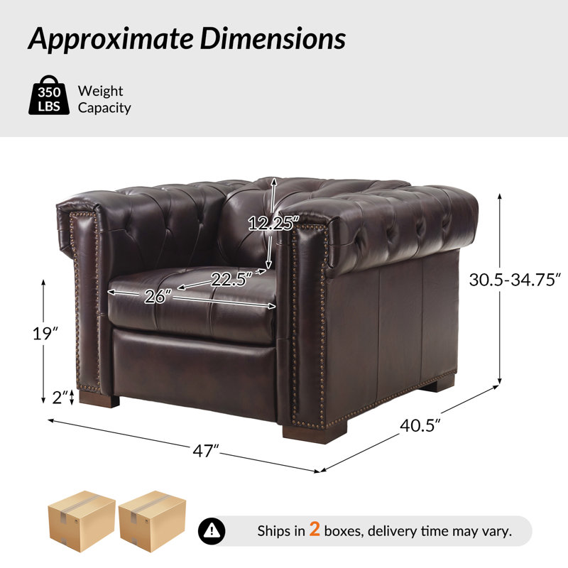 Burbank Traditional Genuine Leather Power Recliner, Espresso