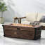 Outdoor Concrete Fire Pit - 56" Rectangle Gas Burning, 50,000 , Rustic Brown Wood-Like Detail, Lightweight, No Assembly Required 56-Inch Rectangular Table Patio Pit, Mark, Lightweight Build