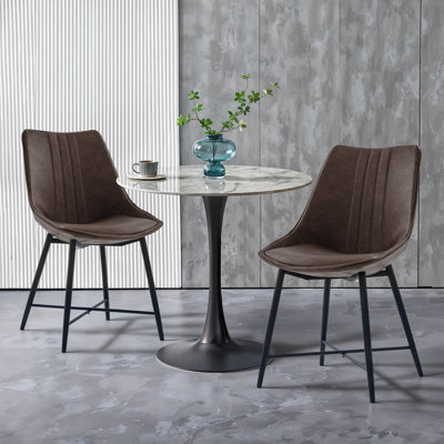 Chaise en cuir Grabill