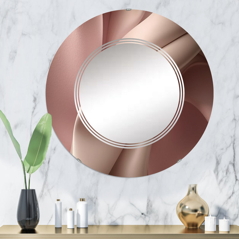 Ameno - Miroir mural moderne rond, 32 po x 32 po