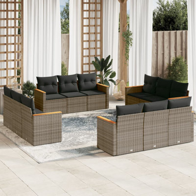 Vidaxl Garden Sofa Set Grey
