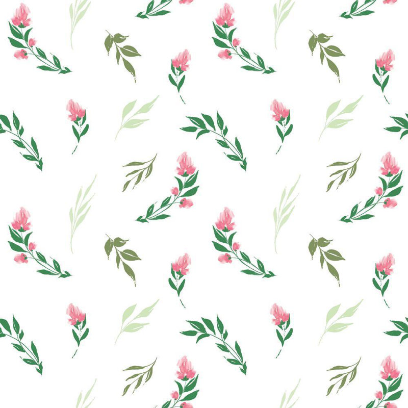 Rouleau de papier peint adhésif Clemmer, Rose, L 126 po x l 24 po