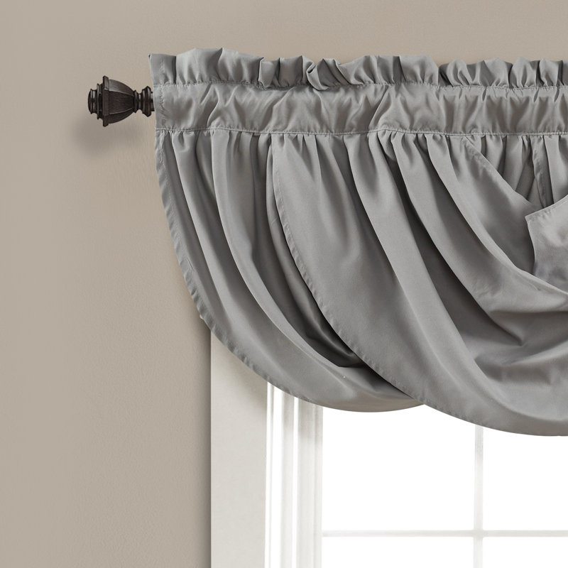 Lucia Swag Window Valance, Gray