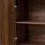 Buffet à double porte avec porte-feuille foncé et miroir, noyer, profondeur de 28,9 po, largeur de 15,55 po, tablette intérieure amovible, pieds en bois massif