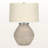 Aras Concrete & Beige Shade Metal Table Lamp, 24.77'' H X 17.78'' W X 17.78'' D