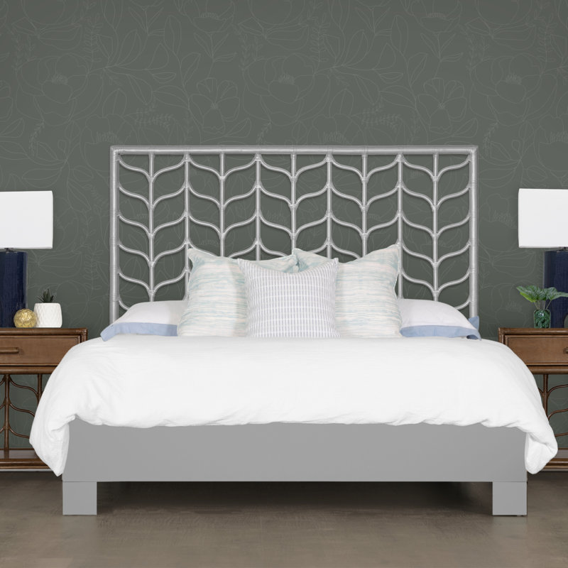 Lit plateforme Ivy, Très grand, Gris clair