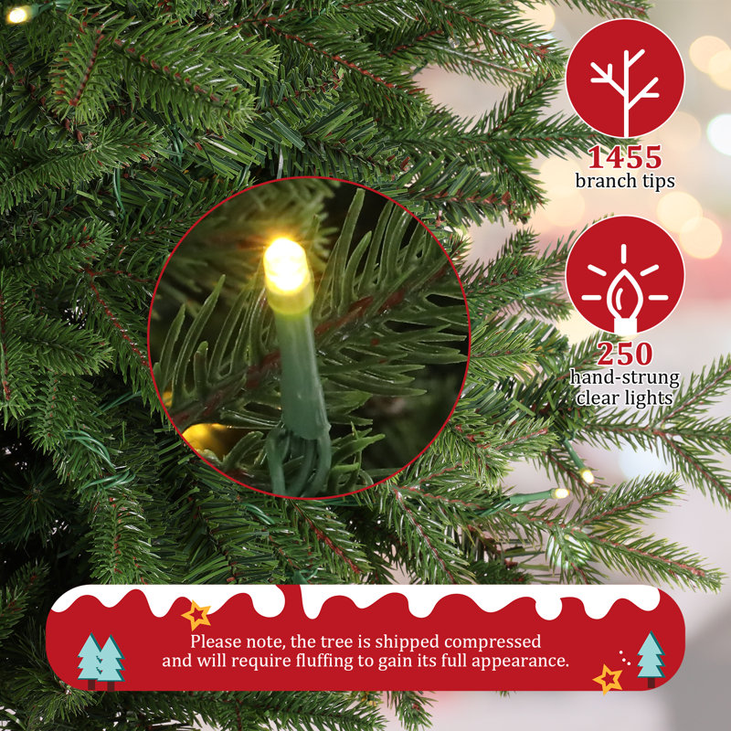 6ft Lighted Artificial Spruce Christmas Tree