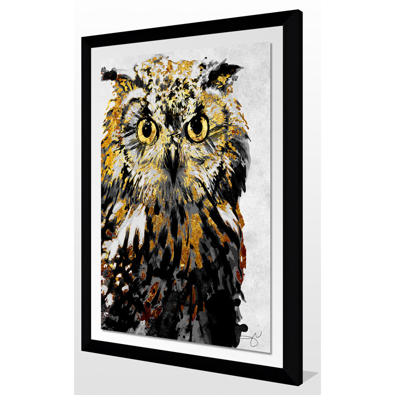 " Wise " by Jodi, 27.5" H x 21.5" W x 0.75" D, Black Framed