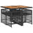 vidaXL Garden Dining Set Black, Cream White