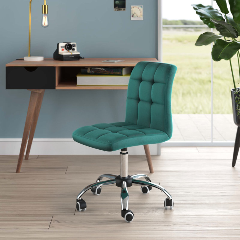 Ketillogh Velvet Office Chair, Green