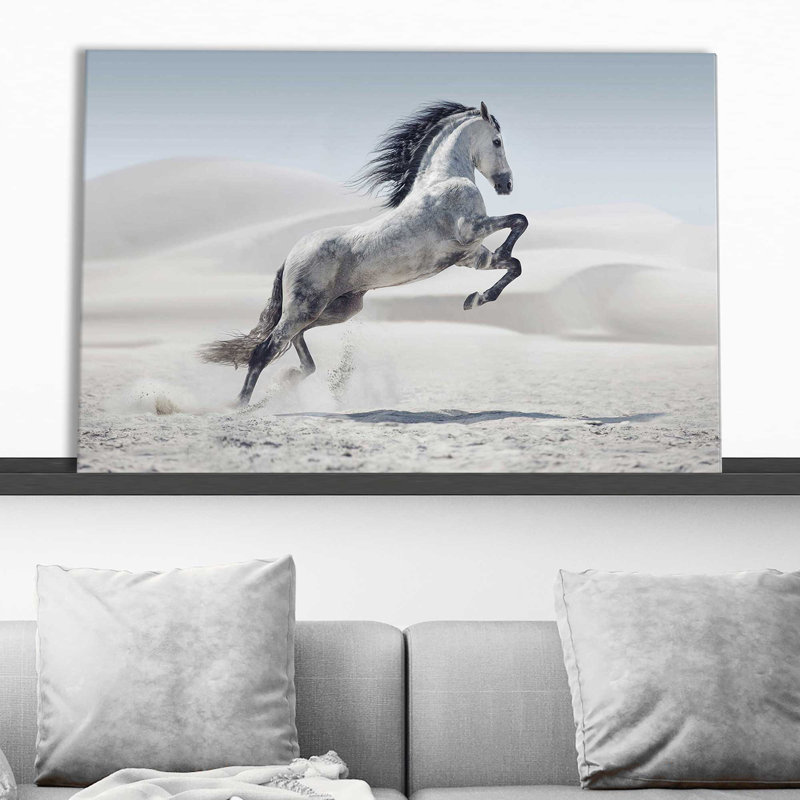The Winter Stallion - Wrapped Canvas Print, 81cm H x 122cm W x 3.8cm D