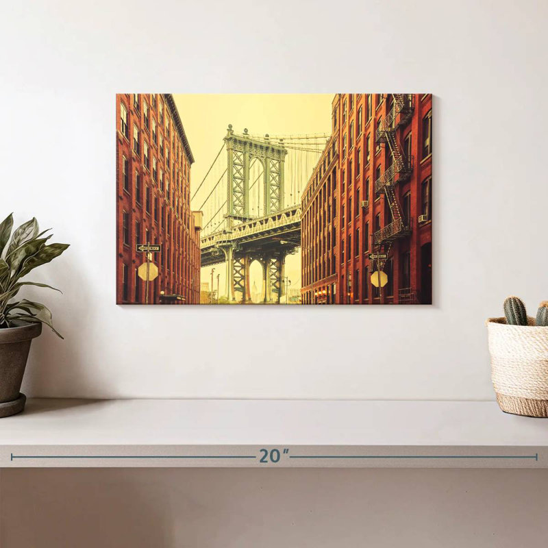 Ravi Rertro Manhattan Bridge, H 8 po x l 12 po