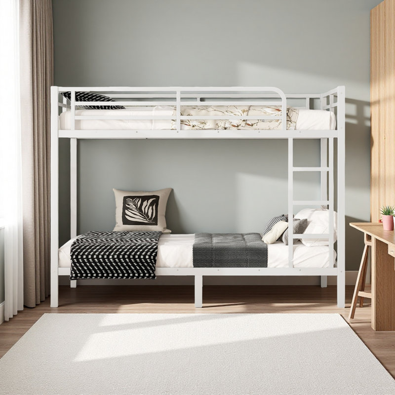 Lit superposé pour les adolescents et les adultes, peu encombrant / sans bruit de sommier, Simple TG sur simple TG