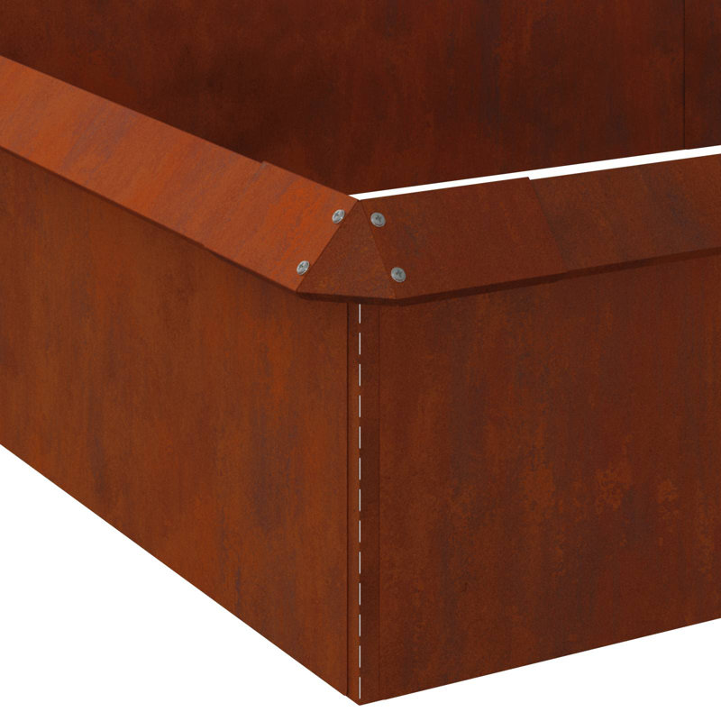 25cm H x 100cm W Weathering Steel Hardware