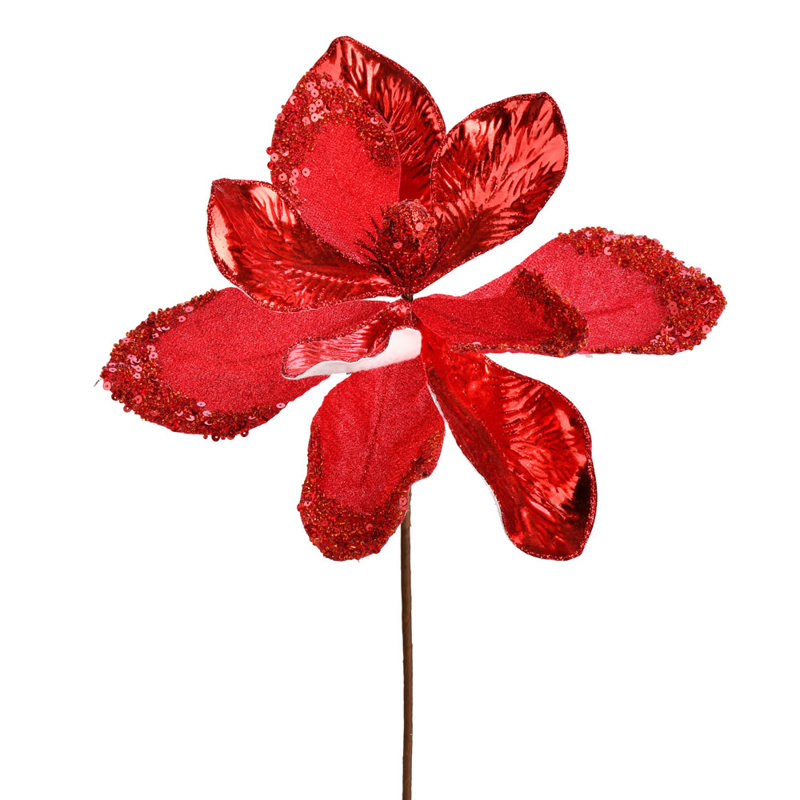 Vaporisateur de Noël 11 po Magnolia, 11" H x 11.8" W x 22.8" D, Or rose