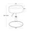 Tabouret de coiffeuse réglable Highland Creek en similicuir et fer avec base en métal chromé-168584590