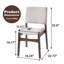 Ensemble de 4 chaises de salle à manger rembourrées empilables - Siège et dossier en tissu de lin, structure en bois massif, chaises de cuisine rustiques pour salle à manger, salon-636985377-636985406-636985376