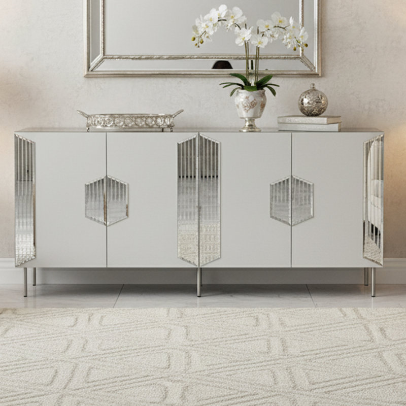 70.9'' Mirrorred Modern Console Table