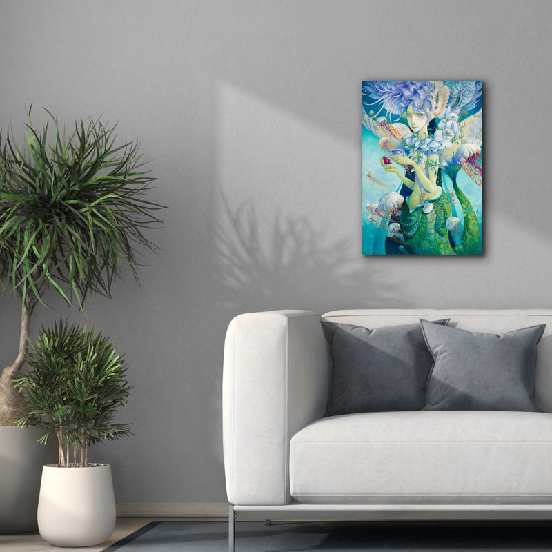 «Aquatic Coffee Break» par David Galchutt, art mural sur toile, H 26 po x l 18 po x P 0,75 po