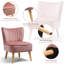 Fauteuil de chambre en velours de 21,5 po de largeur Veer