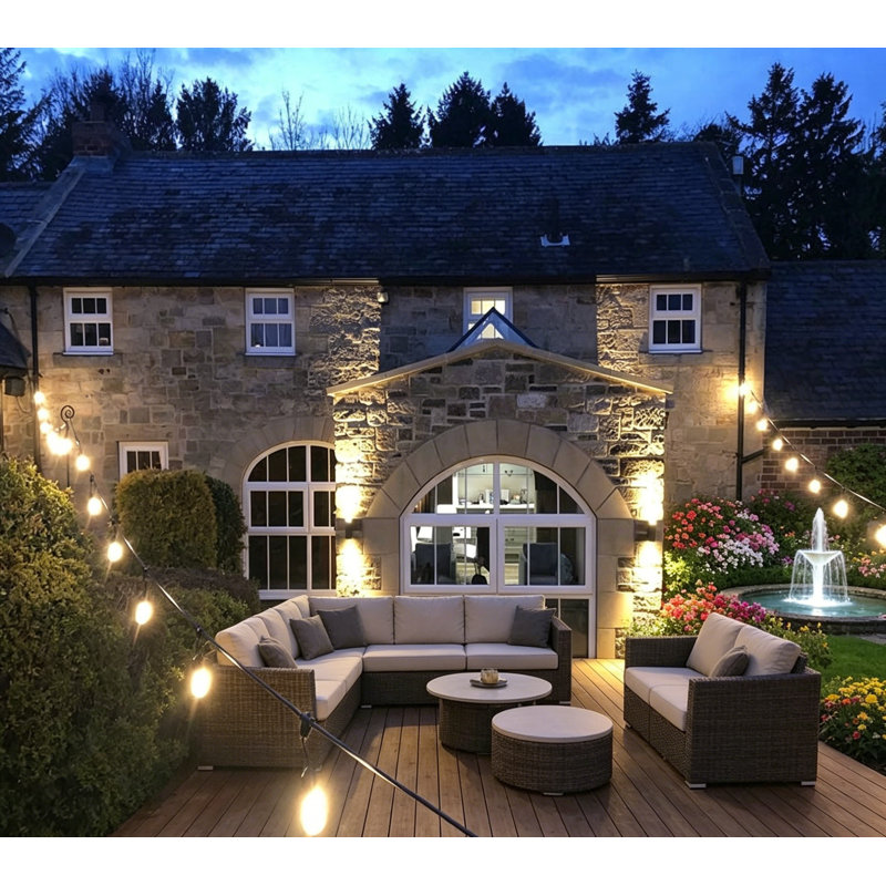 String Lights for Outside Remote and Dimmer, 3 Light Modes Timer, 100FT Remote
