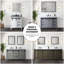 Meuble-lavabo double brun 80 po X P 22 po D-621078639