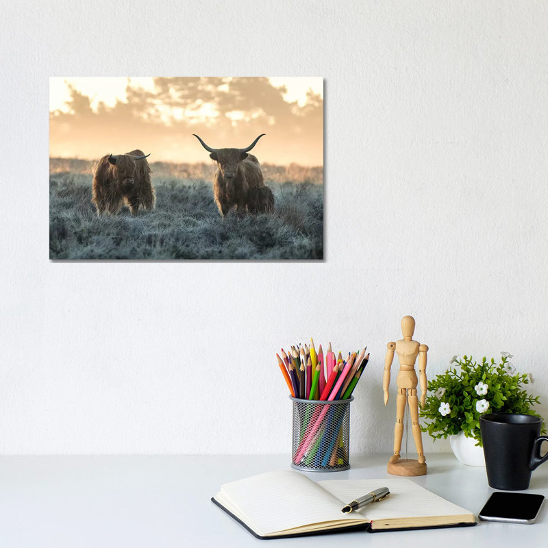 Three Highlanders by Jaap Van Den - Wrapped Canvas Gallery-Wrapped Canvas Giclée, 20.32cm H x 30.48cm W