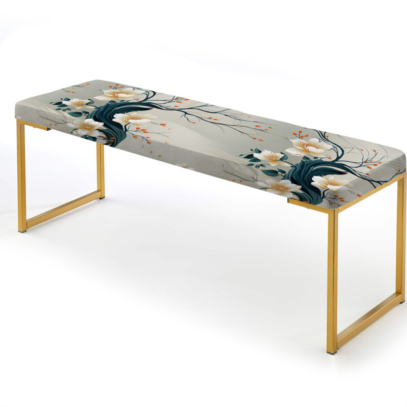 Banc rembourré or Zen Elegance