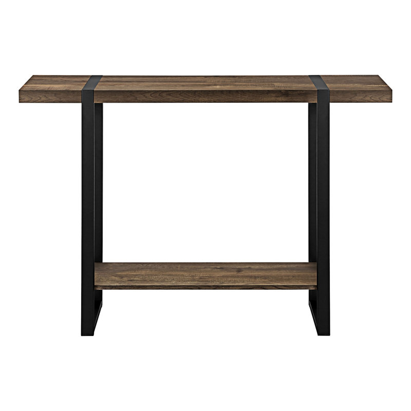 Console Table With Open Shelf, Brown
