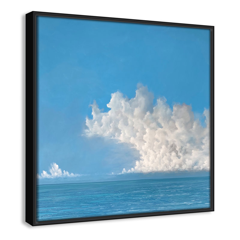 Wave Clouds, 13.5" H x 13.5" W x 2" D, Black