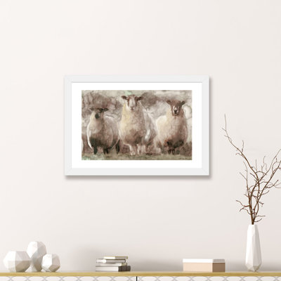 Trois moutons - reproduction d'art