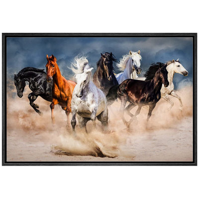Horse " IDEA4WALL Canvas Print Wall Art Southwest Desert Texas Horse Stallions Animals Nature Photography Realism Rustic Landscape Portrait Wildlife Country For Living Room, Bedroom, Office "