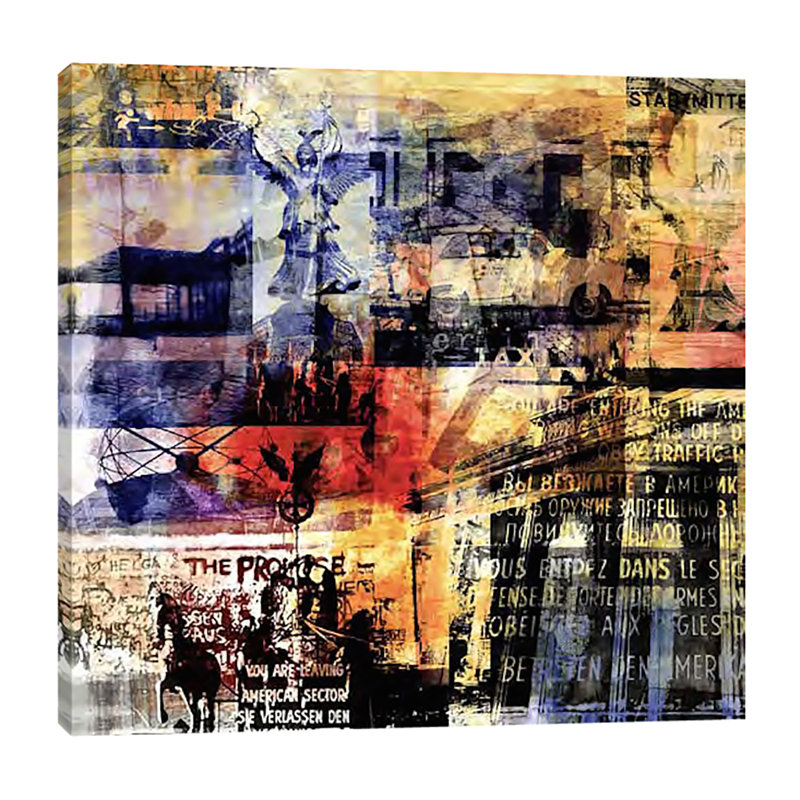 Berlin Edge I 1 Piece Wrapped Canvas Wall Art, 46cm H x 46cm W x 4cm D