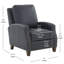 Fauteuil inclinable bleu nuit en similicuir-102625343