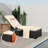 Persei Outdoor Wicker Chaise Lounge with Foldable Side Table-1065458753