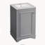 Ensemble de meuble-lavabo sur pied 20 po avec lavabo en céramique, meuble-lavabo simple autoportant avec porte à fermeture douce, tablette réglable, style moderne, gris.-149583114