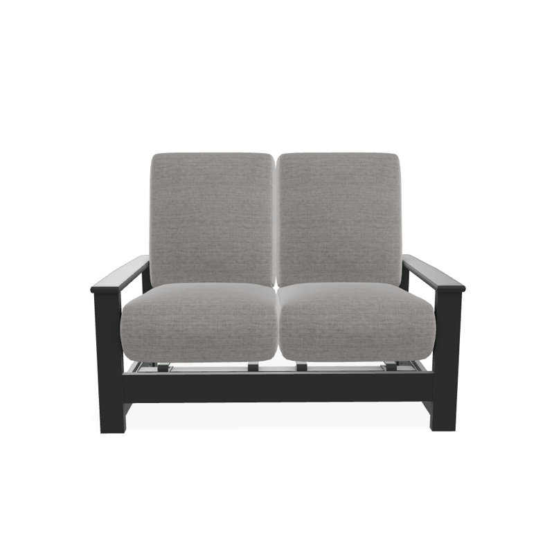 Leeward 56.5'' Wide Loveseat with Cushions, Canvas Granite Sunbrella® Canvas, Graphite