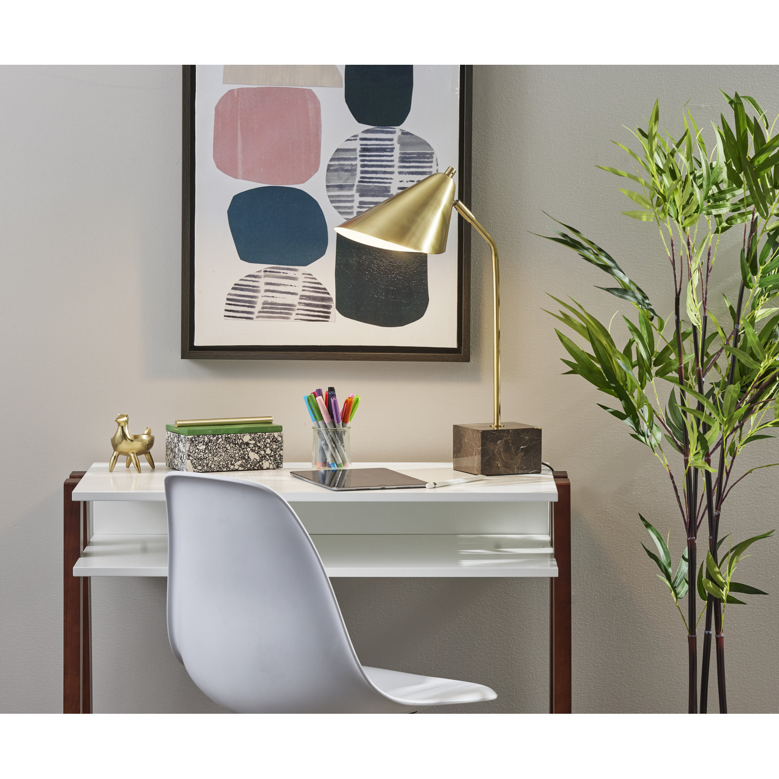 Russ Genuine Marble Desk Lamp