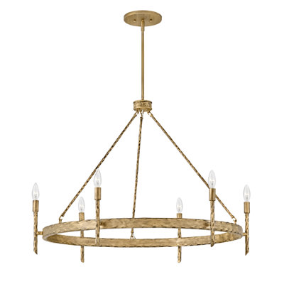 Tress 36.25" Six-Light Candle Single Tier Chandelier