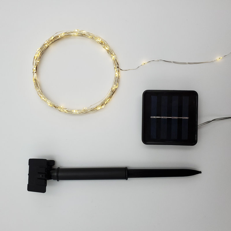 Lockett Solar Powered LED Fairy String Lights, Soft White Lights
