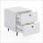 Modern Steel Nightstand with 3 Drawers, Easy Assembly Bedroom Storage