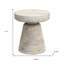 Table de bout ronde 18 po en bois massif blanc-280101290-280101289