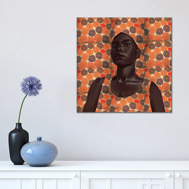 « Cire Series II » par Adekunle Adeleke, reproduction d’art, Toile tendue, Pas de tapis, H 18 po x l 18 po x 1,5 po