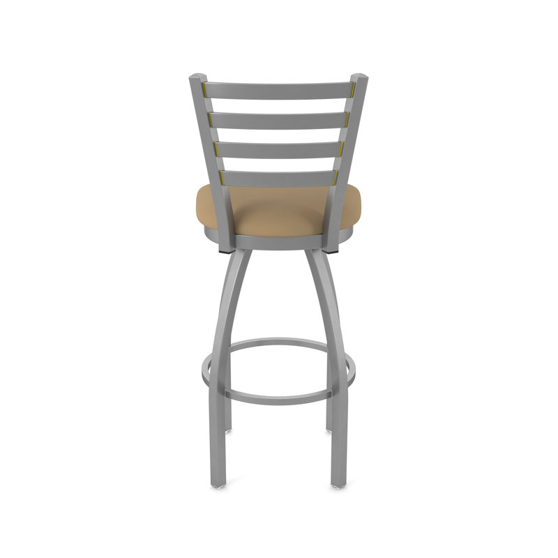 Jackie Swivel Stool, Stainless, Vinyl-Canter Sand, Bar Stool (30" Seat Height)