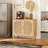 Living Room Buffet Cabinet - 4 Shelves, Metal Handles, Elegant Appearance Hallway Storage Solid Wood Feet, Compartments, Natural Color-1942307044