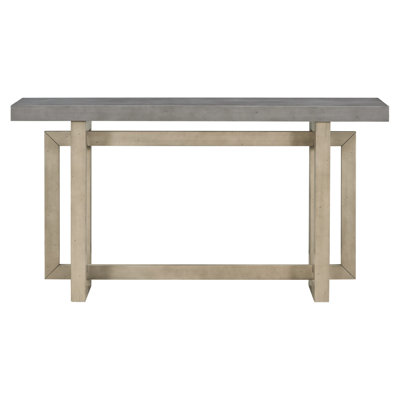 Painted Entryway Table With Pine Veneer,Unique Triple Rectangle Design Console Table With Thick Pine Wood Legs,Extra Long Sofa Table Versatile For Hallway, Living Room,Kitchen