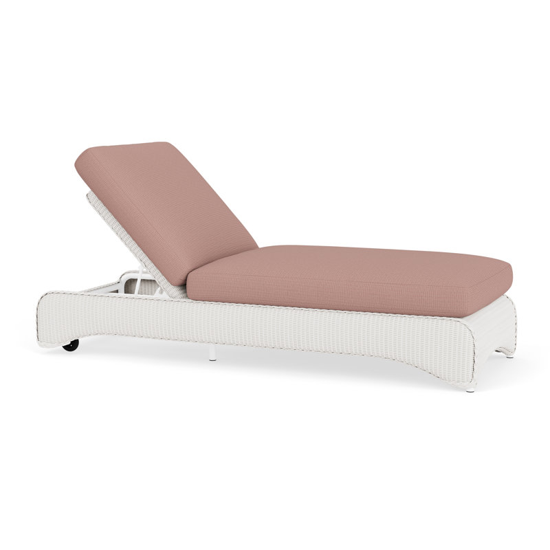 Loom Outdoor Chaise Lounge, White, Unearth Dew