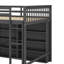 Lit mezzanine double avec tablettes de rangement ouvertes-58678544