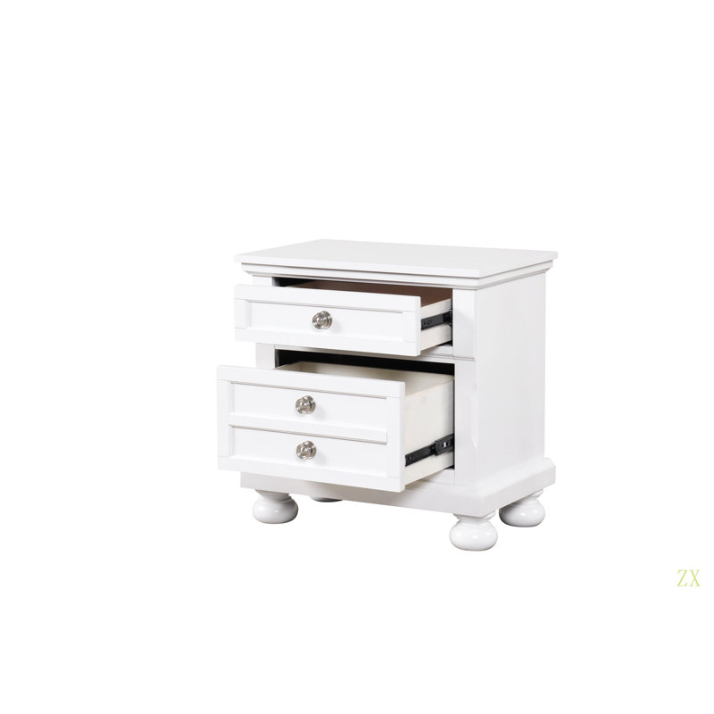 Table de chevet Meade, Blanc